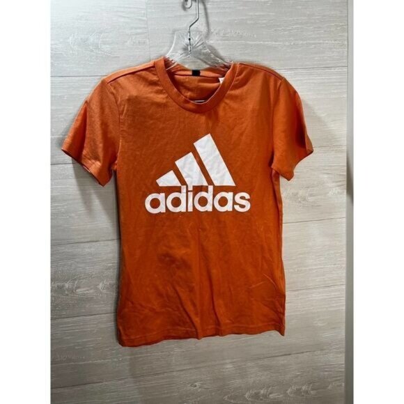 Women's Crewneck Adidas Graphic Logo Active Sport Tee Short Sleeve‎ Shirt - Picture 2 of 5